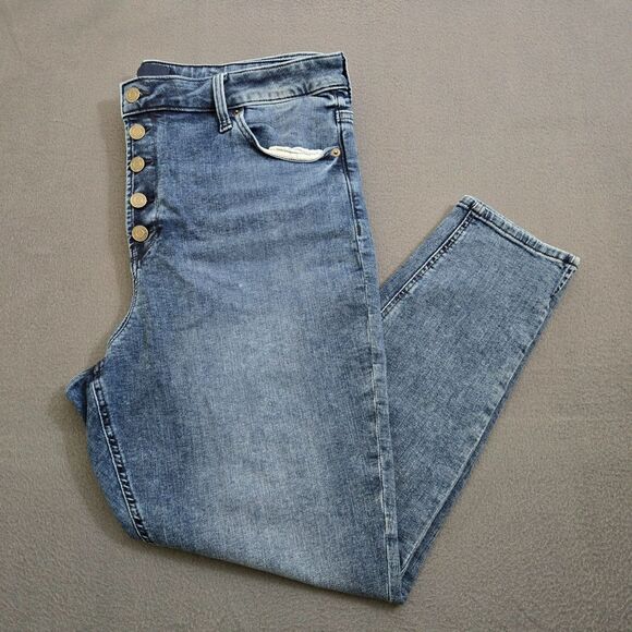 GAP Women 20/35R High Rise Universal Legging Button Fly Jeans - Picture 1 of 13